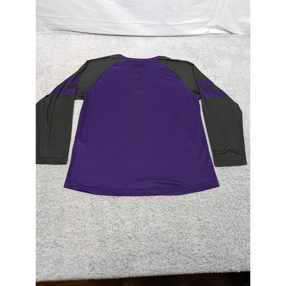 FOCO Baltimore Ravens Henley Shirt NFL Team Apparel Mens Medium Purple Black NWT - Picture 10 of 13